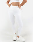 SCALLOP LEGGINGS - WHITE