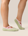 BALLET GRIP SOCKS - SAGE PETAL