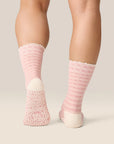 CREW GRIP SOCKS - GINGHAM FRILL ROSE