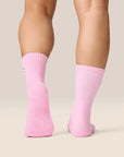CREW GRIP SOCKS - HEART VINE PINK