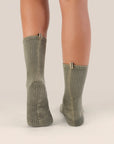 CREW GRIP SOCKS - VINTAGE RIB KHAKI