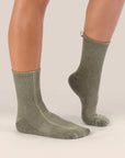 CREW GRIP SOCKS - VINTAGE RIB KHAKI