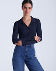 CALM BUTTON DOWN TOP
