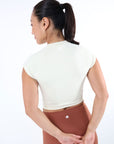 CROPPED MUSCLE TEE - WHITE