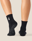 CREW GRIP SOCKS - GREY CAT BLACK