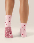 CREW GRIP SOCKS - LOVE ME PINK