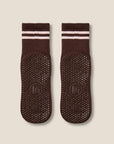 CREW GRIP SOCK - SPORTY STRIPE ESPRESSO