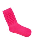 SCRUNCH GRIP SOCKS - NEON PINK