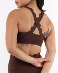 SCALLOP BRA - BROWN 2