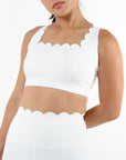 SCALLOP BRA - WHITE