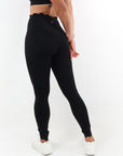 SCALLOP LEGGINGS - BLACK