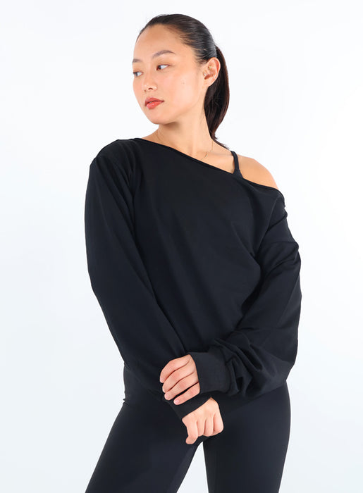 OFF SHOULDER SWEATSHIRT