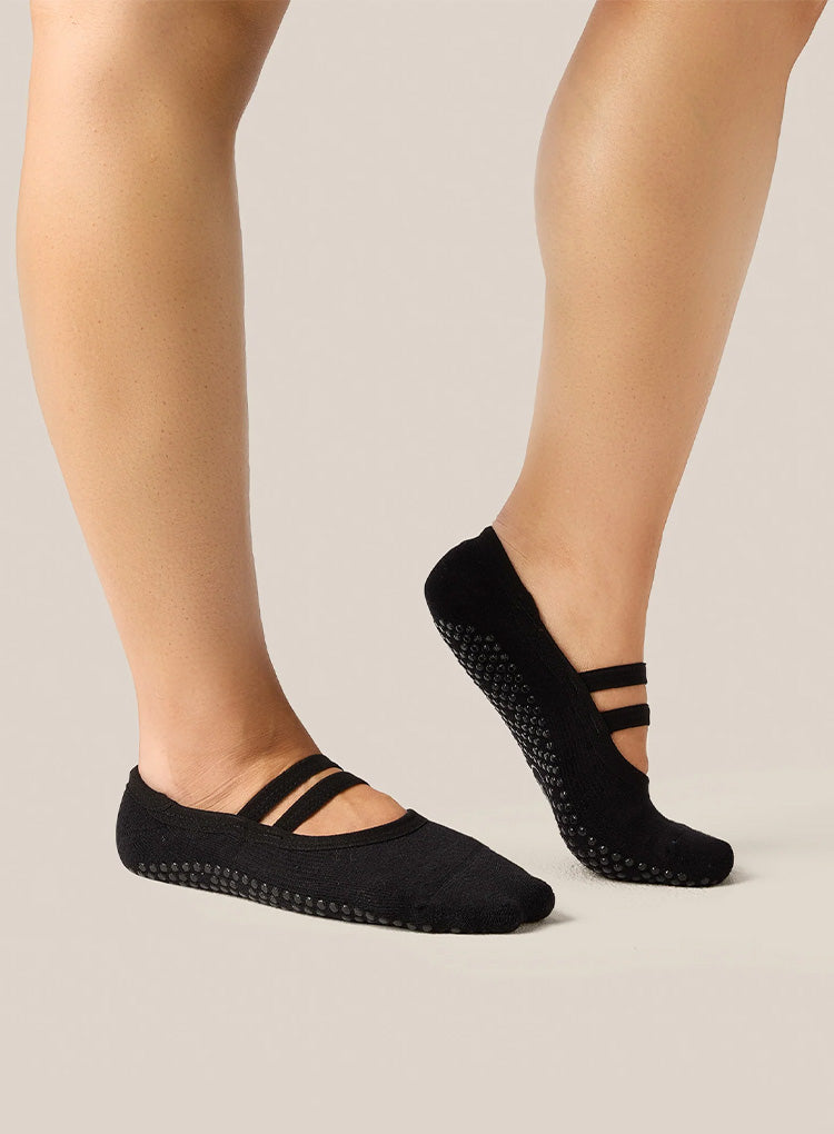 BALLET NON SLIP GRIP SOCKS - CLASSIC BLACK