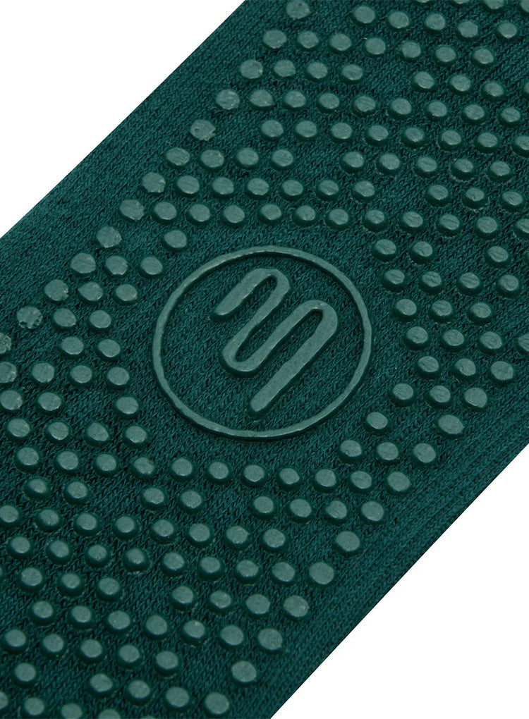 BALLET NON SLIP GRIP SOCKS - FOREST GREEN