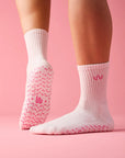 CREW GRIP SOCKS - POWER IN PARIS IVORY