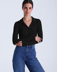 CALM BUTTON DOWN TOP