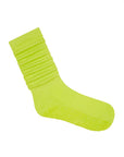 SCRUNCH GRIP SOCKS - LIME HIGH