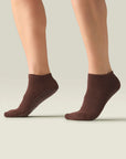LOW RISE GRIP SOCKS - ESPRESSO