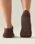 LOW RISE GRIP SOCKS - ESPRESSO