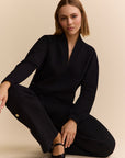 MOON V NECK BLOUSE