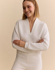 MOON V NECK BLOUSE