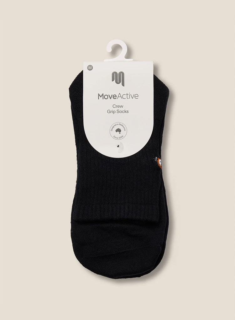 CREW GRIP SOCKS - CORGI BLACK