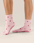 CREW GRIP SOCKS - LOVE ME PINK
