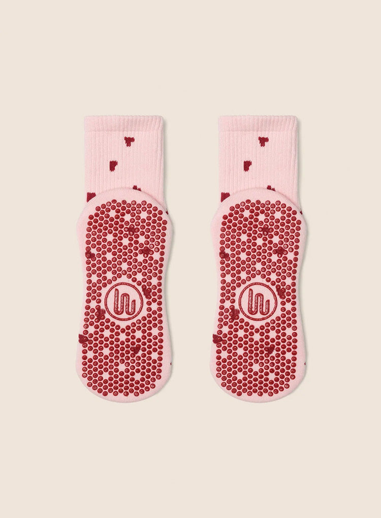 CREW GRIP SOCKS - LOVE ME PINK