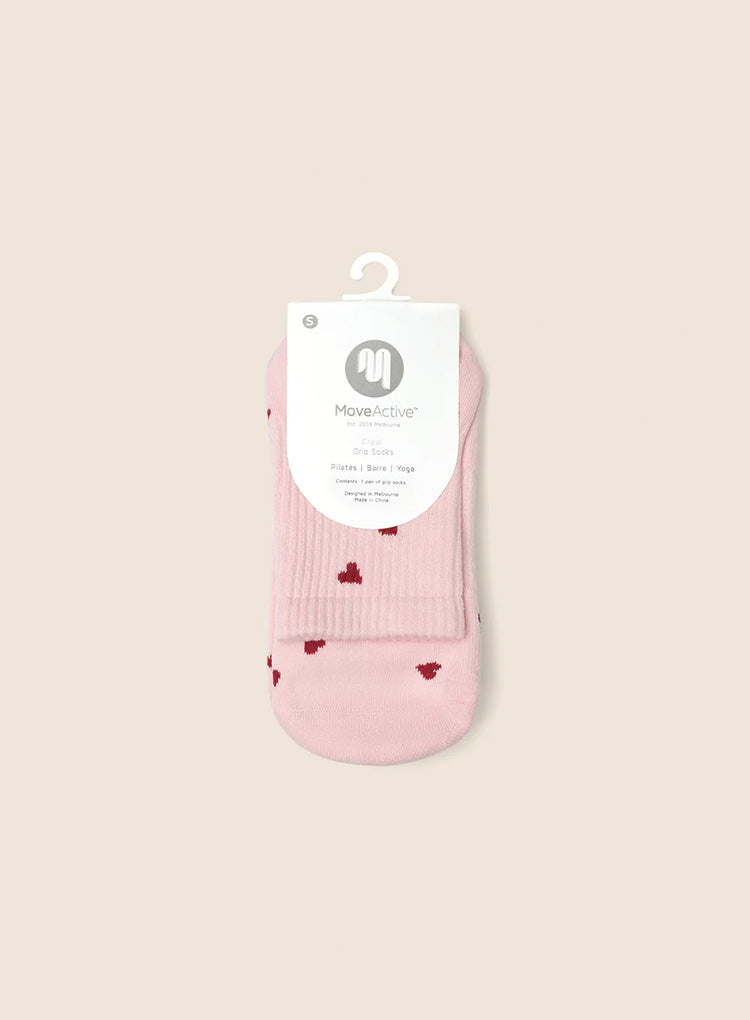 CREW GRIP SOCKS - LOVE ME PINK