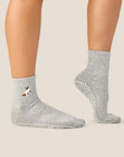 CREW GRIP SOCK - RAGDOLL CAT GREY MARLE