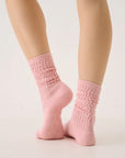 SCRUNCH GRIP SOCKS - PINK