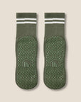 CREW GRIP SOCKS - SPORTY STRIPE KHAKI