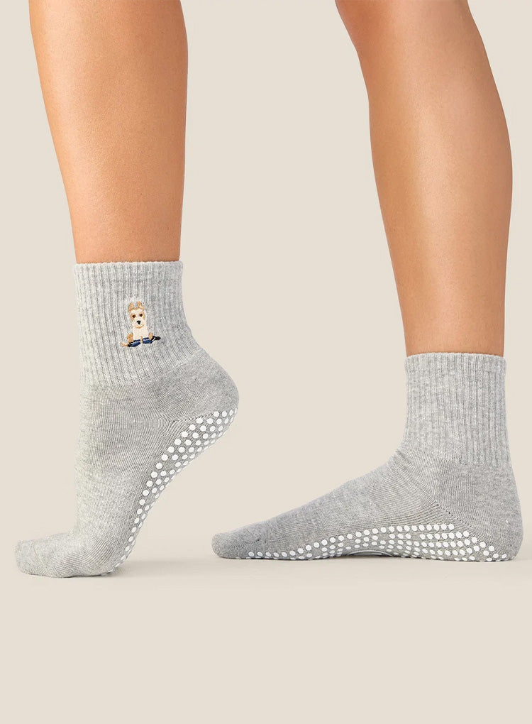 CREW GRIP SOCKS - TERRIER GREY MARLE