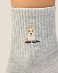 CREW GRIP SOCKS - TERRIER GREY MARLE