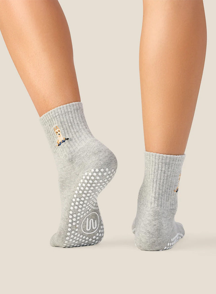 CREW GRIP SOCKS - TERRIER GREY MARLE