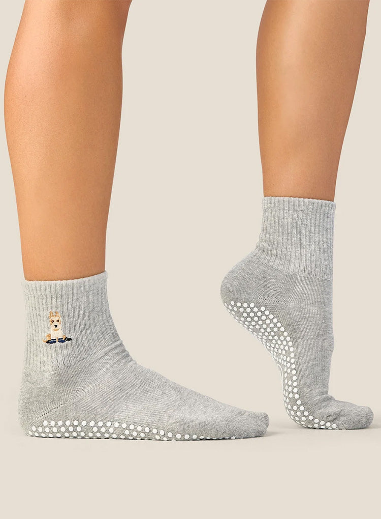 CREW GRIP SOCKS - TERRIER GREY MARLE