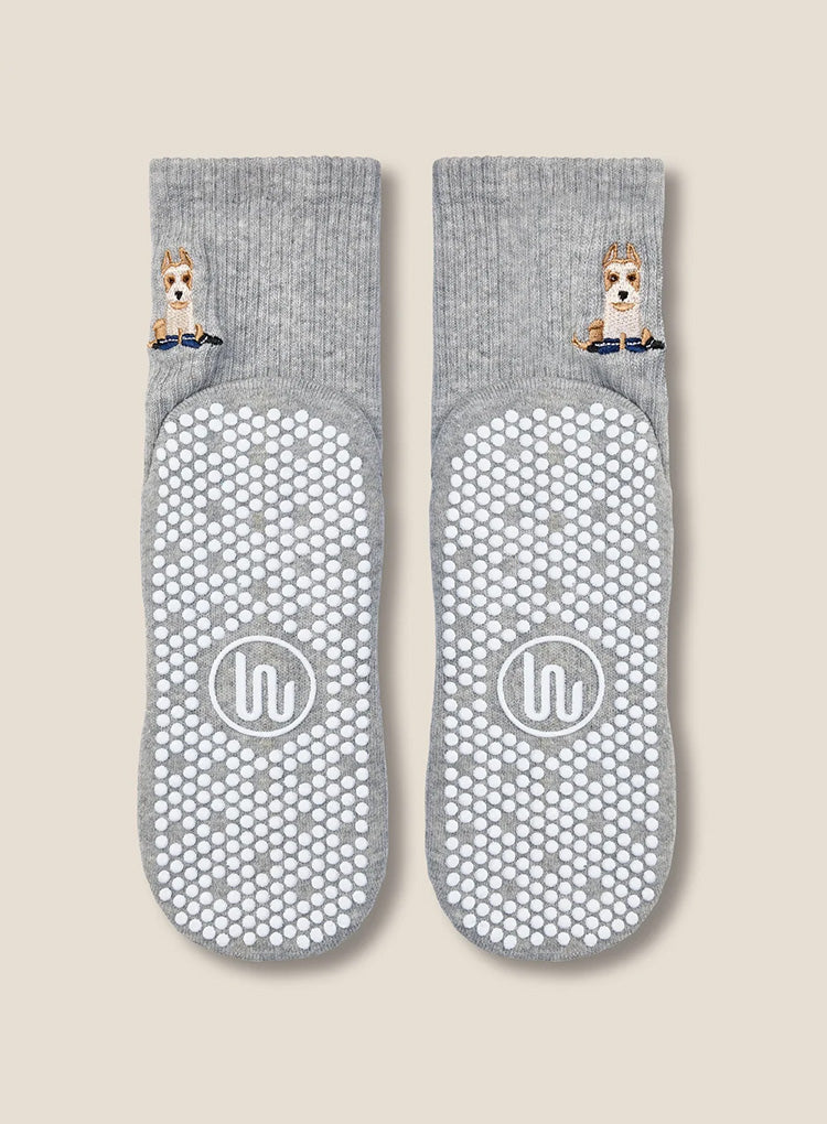 CREW GRIP SOCKS - TERRIER GREY MARLE