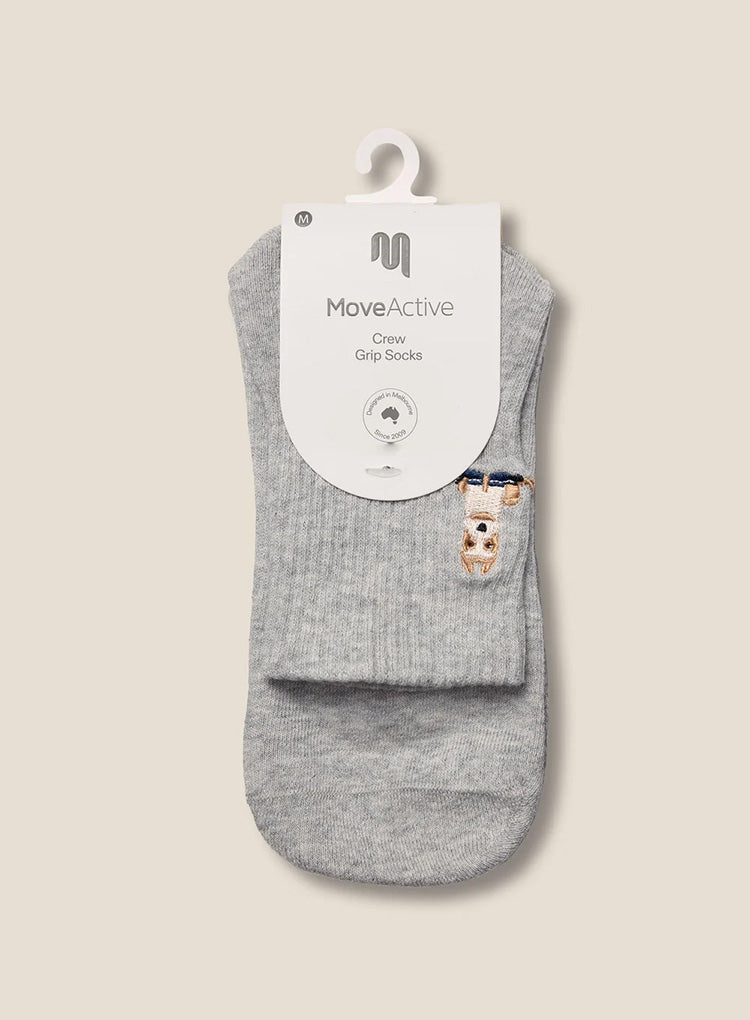 CREW GRIP SOCKS - TERRIER GREY MARLE