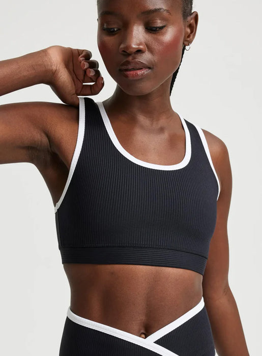 RIBBED TWO TONE GYM BRA