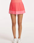 COLOR BLOCK PLEATED SKORT