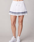 PLEAT STRIPE SKORT