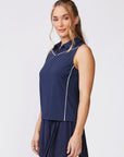 SLEEVELESS ZIP FRONT POLO