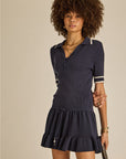 PLUME KNIT COLLARED DRESS